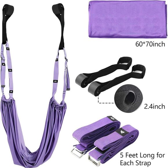 Leg Stretcher Strap, Stretching Equipment with Door Anchor Flexibility Trainer B - Picture 4 of 7